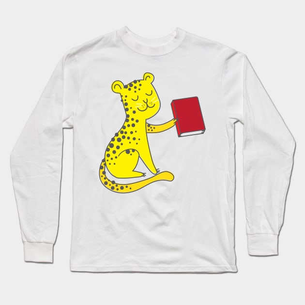 No Cheetah here (I study) Long Sleeve T-Shirt by cheekyfoxart